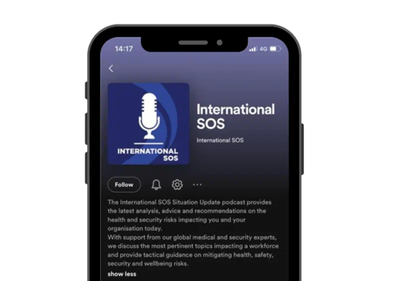 Podcast on phone